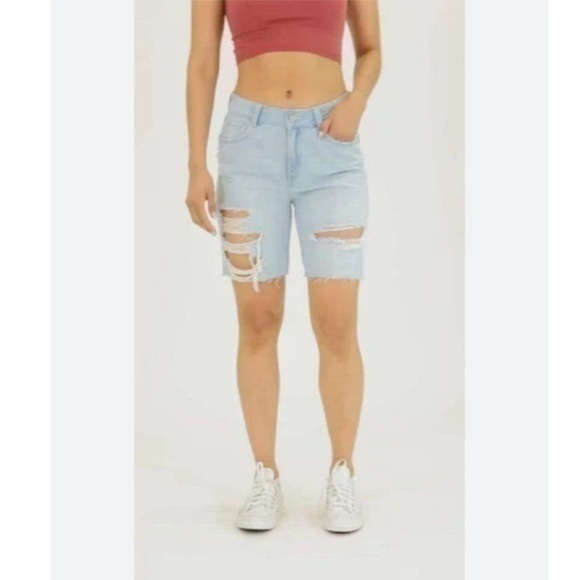 sws Pants - Denim Bermuda Distressed Jean Shorts